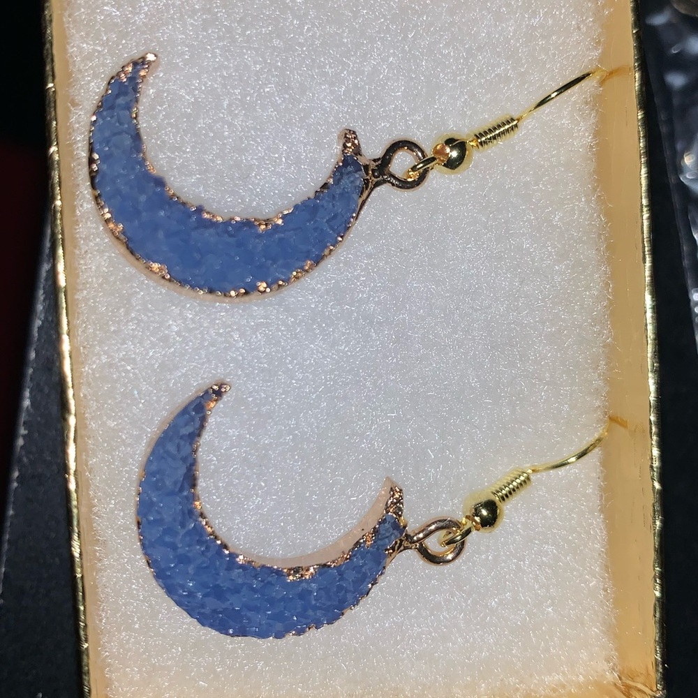 Blue moon earrings